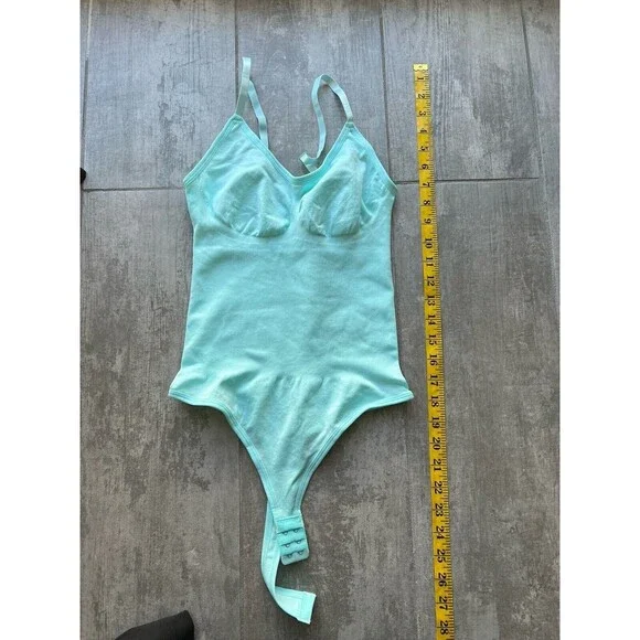 One Piece Tummy Control Seamless Thong Bodysuit Shaping Tank Top Slimming Mint M - Picture 12 of 15